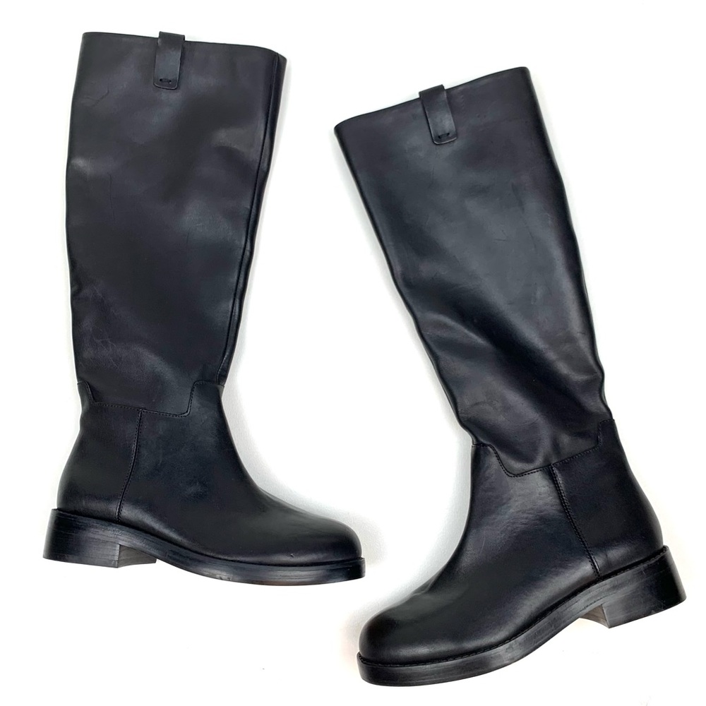 Sanctuary Boots Tall Black Leather Riding  Equestrian Righton Anthropologie Sz 5